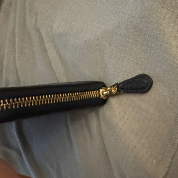 Coach Dark Blue Leather Zip Wallet - Picture 8 of 17